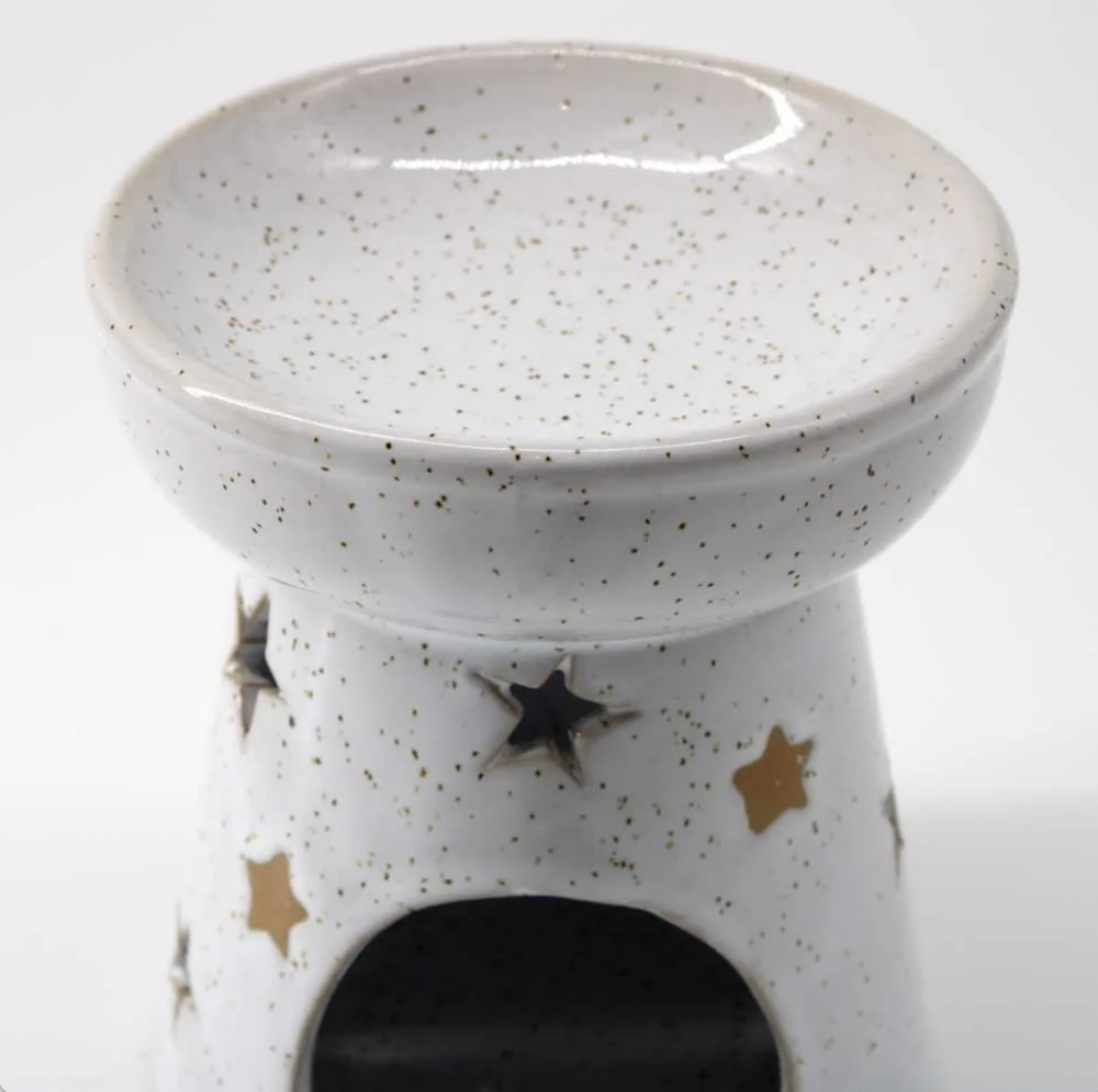 Ceramic Star Oil Burner - WITH FREE WILD LEMONGRASS WAX MELTS