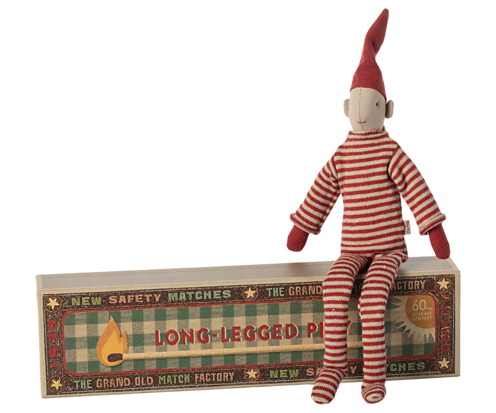 Maileg Long Legged Pixy in a Long Matchbox