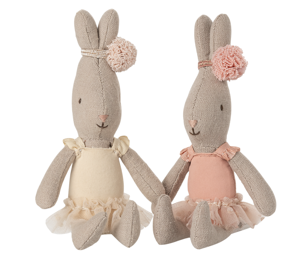 Maileg Micro Rabbit - Rose Ballet Suit and Skirt