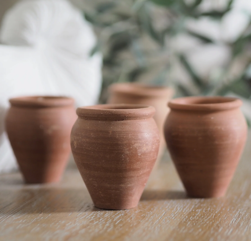 Dalit Goods Co. Handmade Terracotta Beeswax Vishal Candles - Box of 4
