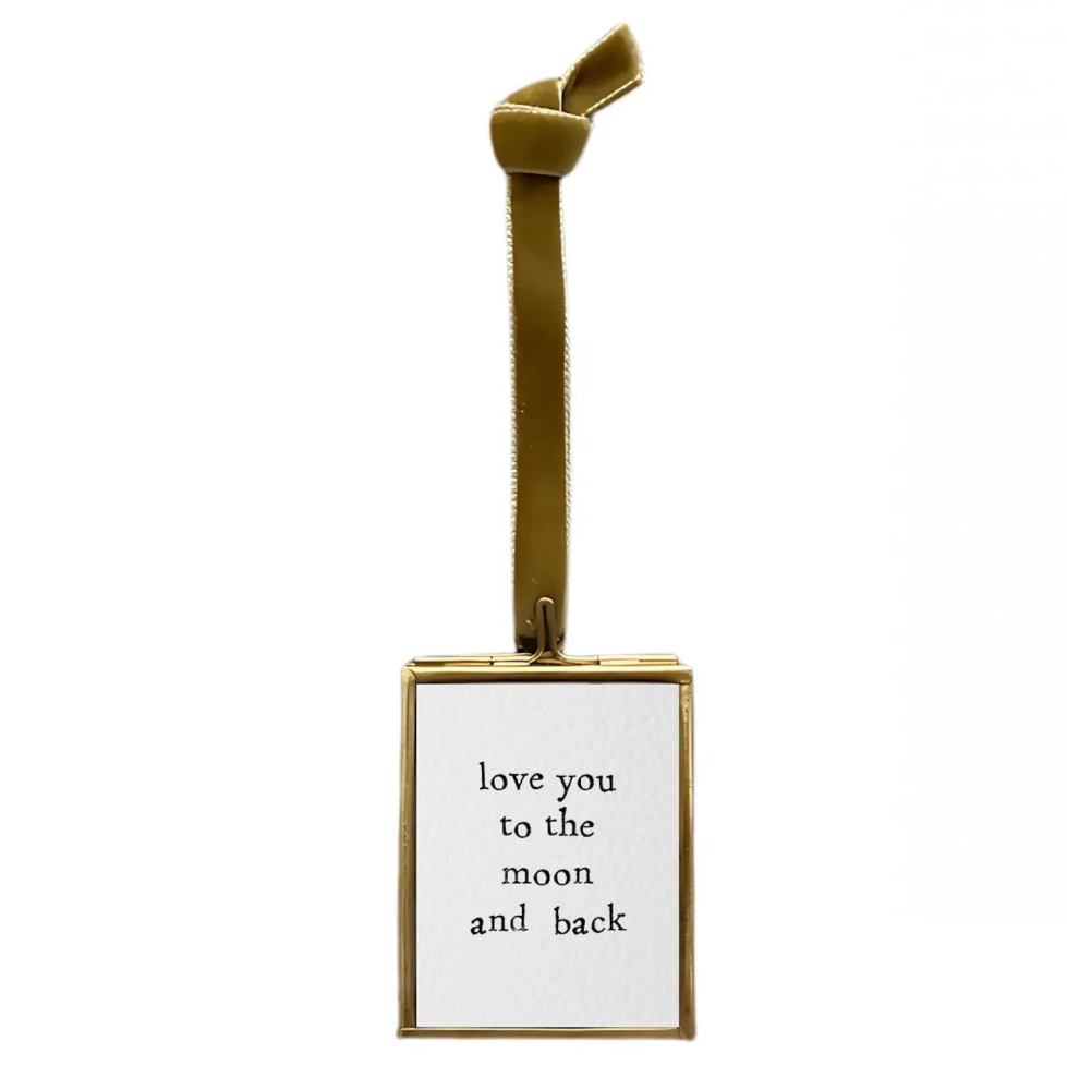 Brass Framed Quote Velvet Ribbon - 