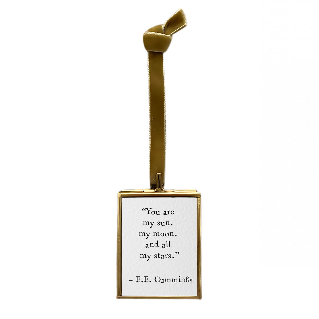 Brass Framed Quote Velvet Ribbon - 
