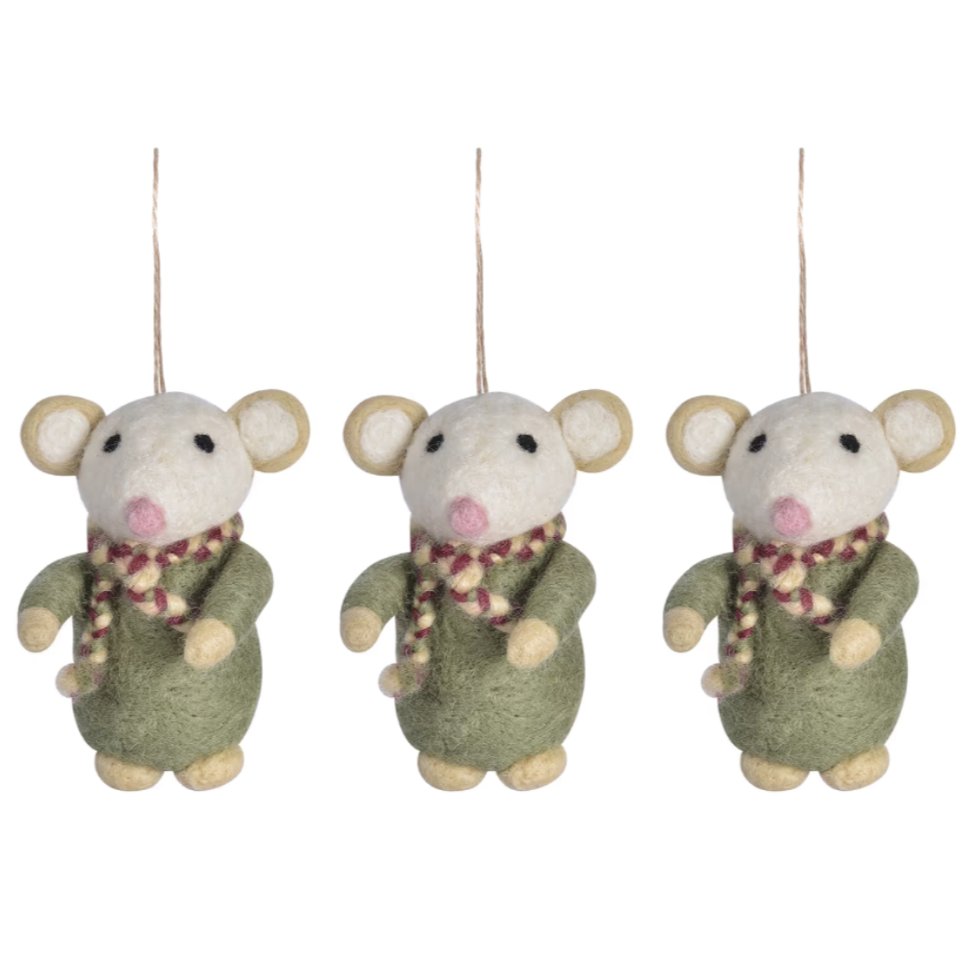 Garden Trading Southwold Felt Mouse - Set of 3