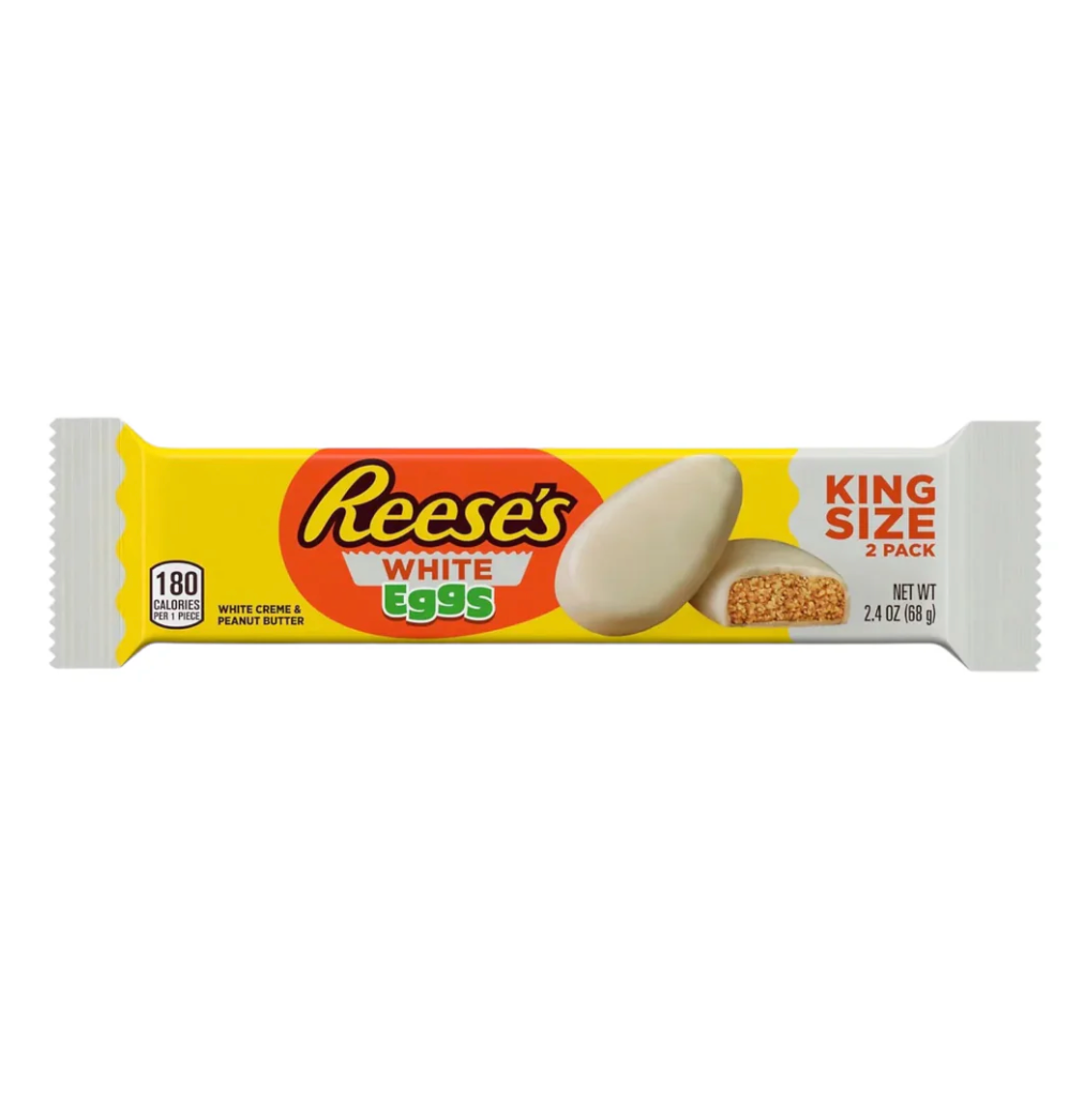 Reese's Peanut Butter White Chocolate Kingsize Egg Bar - 68g