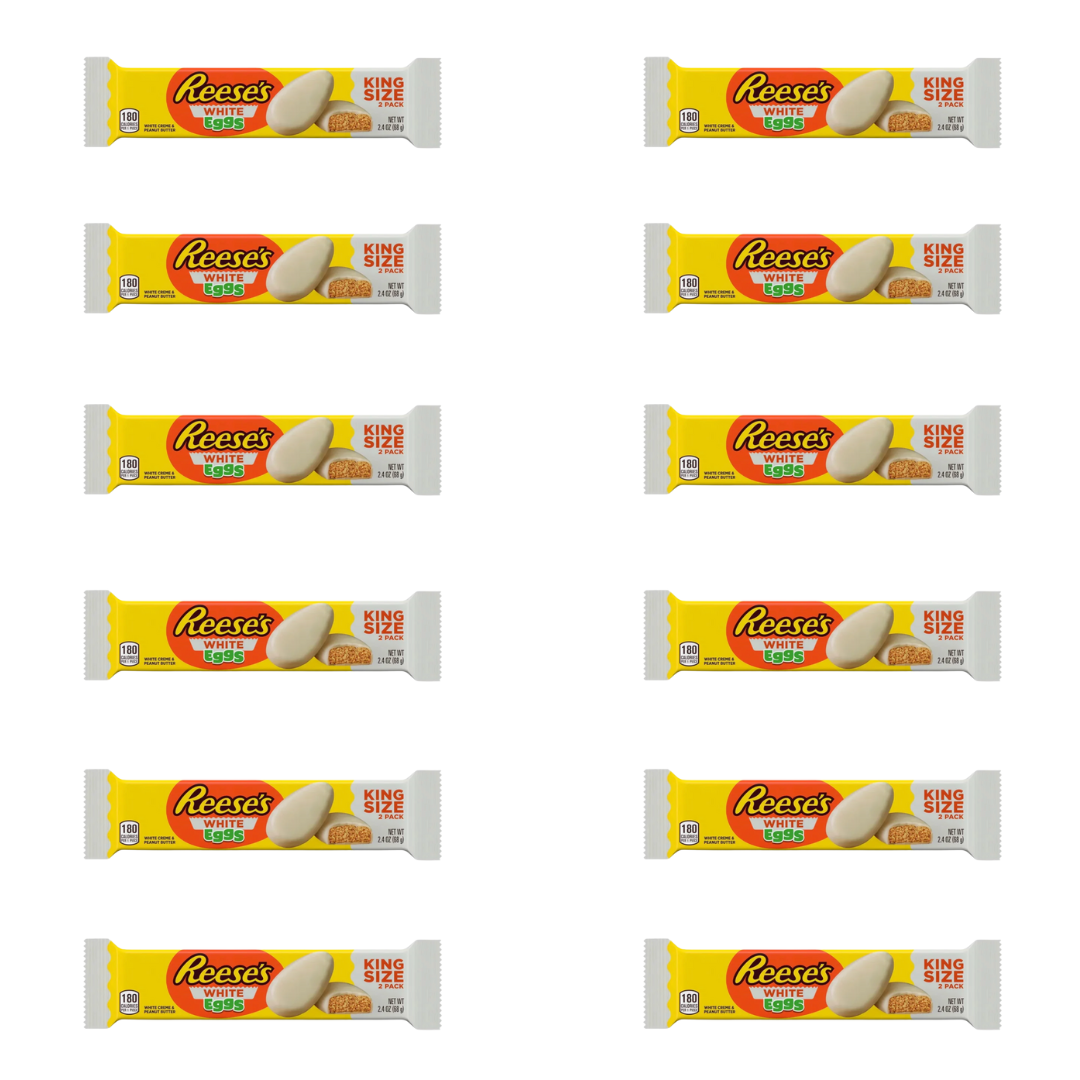 12 x Reese's Peanut Butter White Chocolate Kingsize Egg Bar - 68g