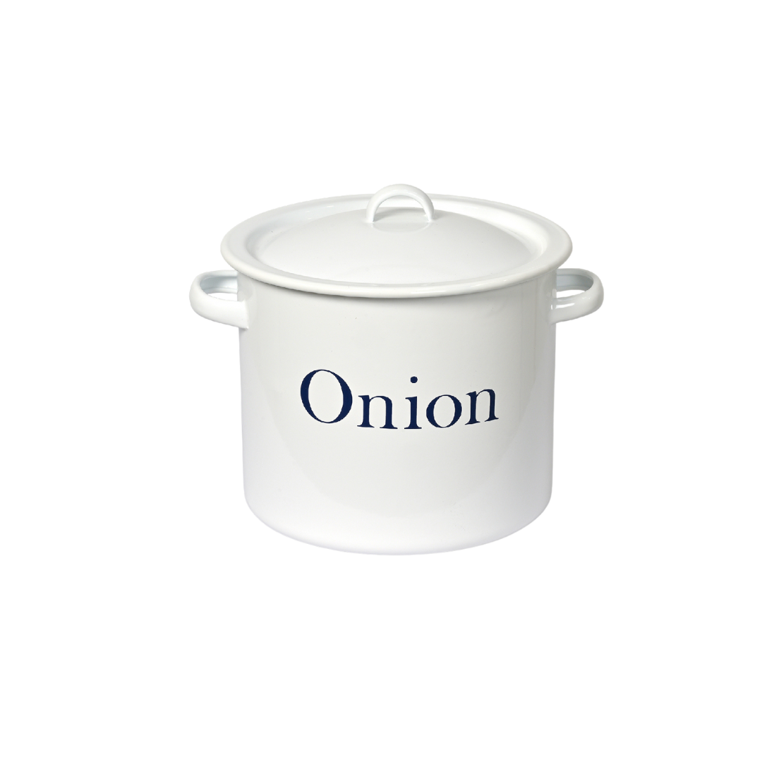 Garden Trading Enamel Onion Store - White