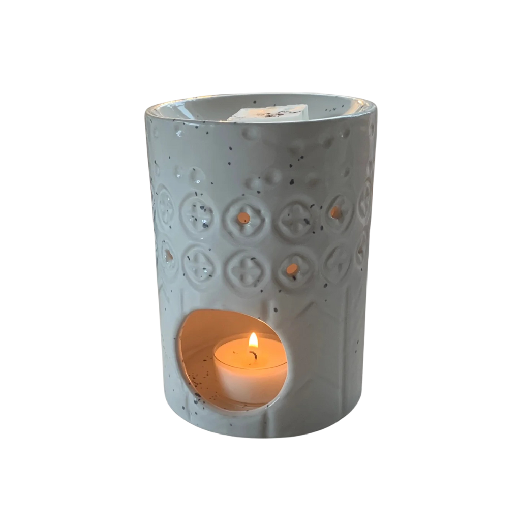 Ceramic Embossed Wax Oil Burner - Design A