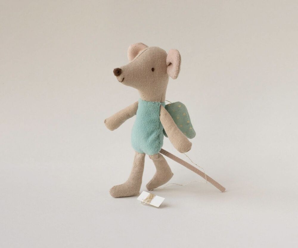 Maileg Little Fairy Mouse - Mint with Dots
