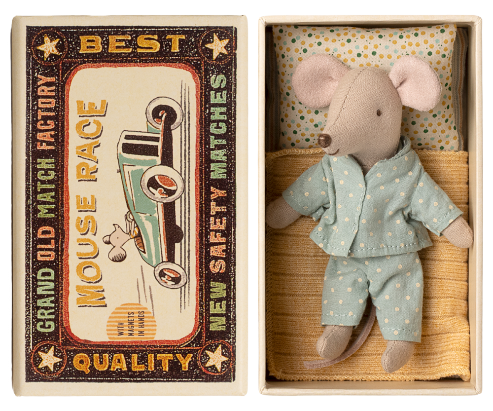 Maileg Little Brother Mouse in Matchbox