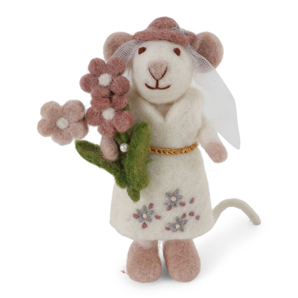 Gry & Sif Small White Mouse - Bride