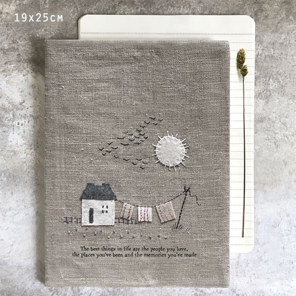 Linen Notebook Cover With 3 Notebooks - A5 Best Things In Life