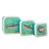 Sass & Belle Shelby the Shark Set of 3 Lunch Boxes