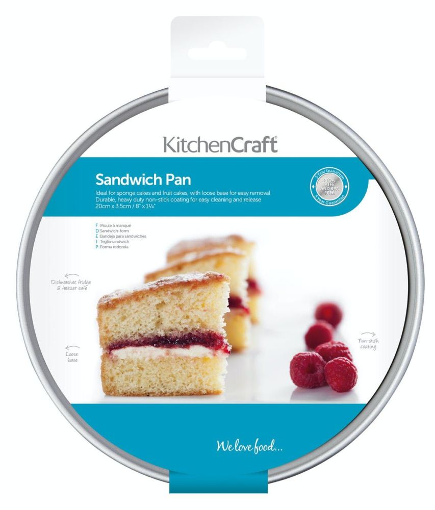 KitchenCraft Non-Stick 8 Inch Loose Base Sandwich Pan
