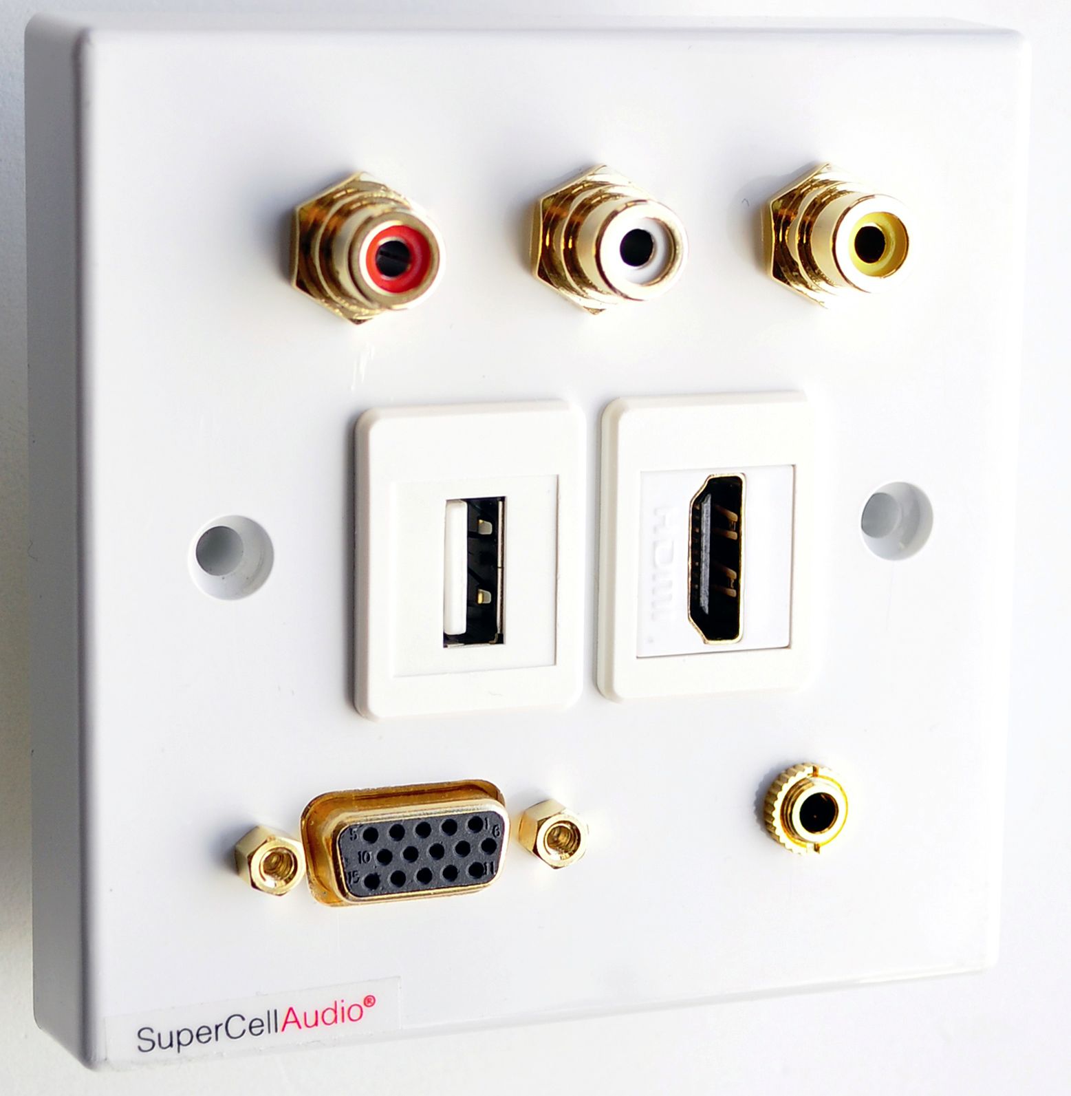 Multimedia wall plate UK.1KH.01.2RWY.mS.V.C5U