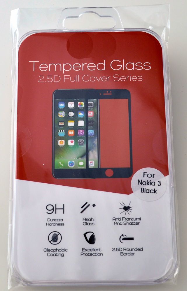 Nokia 3 High Quality Tempered Glass Cover #TGC-2.5-N3