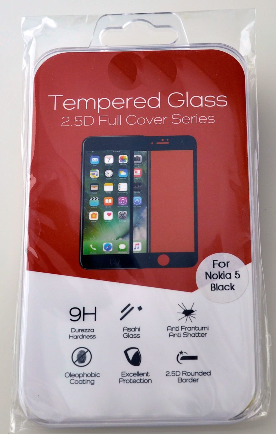 Hi Quality Tempered Glass Cover for Nokia 5 #TGC-2.5-N5