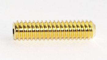 1" (25 mm) Threaded rod 1/4-20, gold finish 