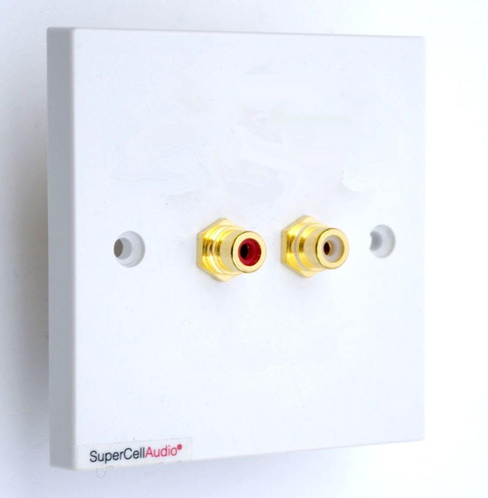 Wall plate with audio RCAs-FF