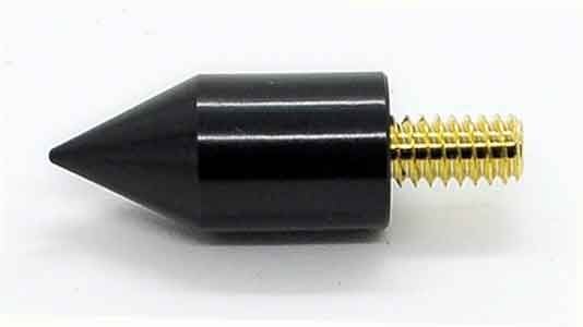 Adjustable aluminum cone/spike 30 mm ( 1 3/16") with gold plated threaded 1/4-20 leg. #FSA-6-B-30-1420-G