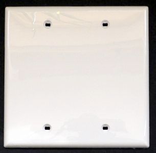 Blank wall plate 2G, unbreakable, by Leviton
