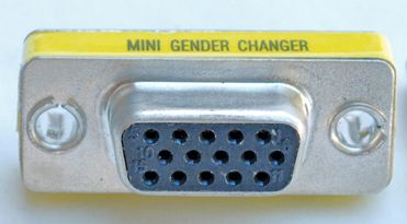 VGA DB15 Gender Changer, Nickel plated.