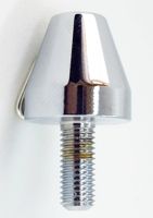 Flat top cone/spike, chrome plated brass #FTFSB-1