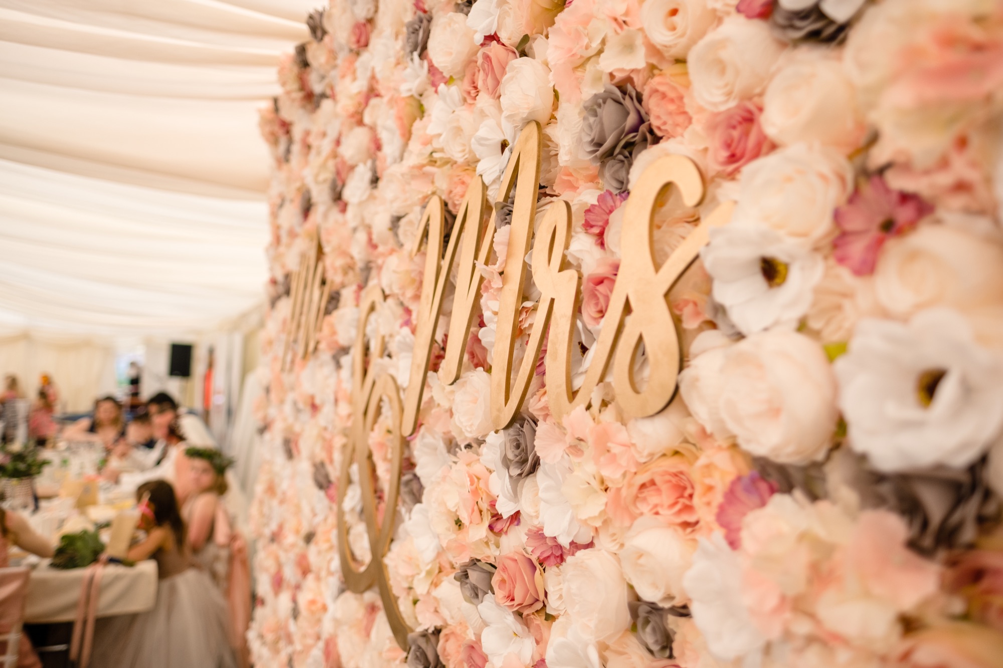 Flower wall wording
