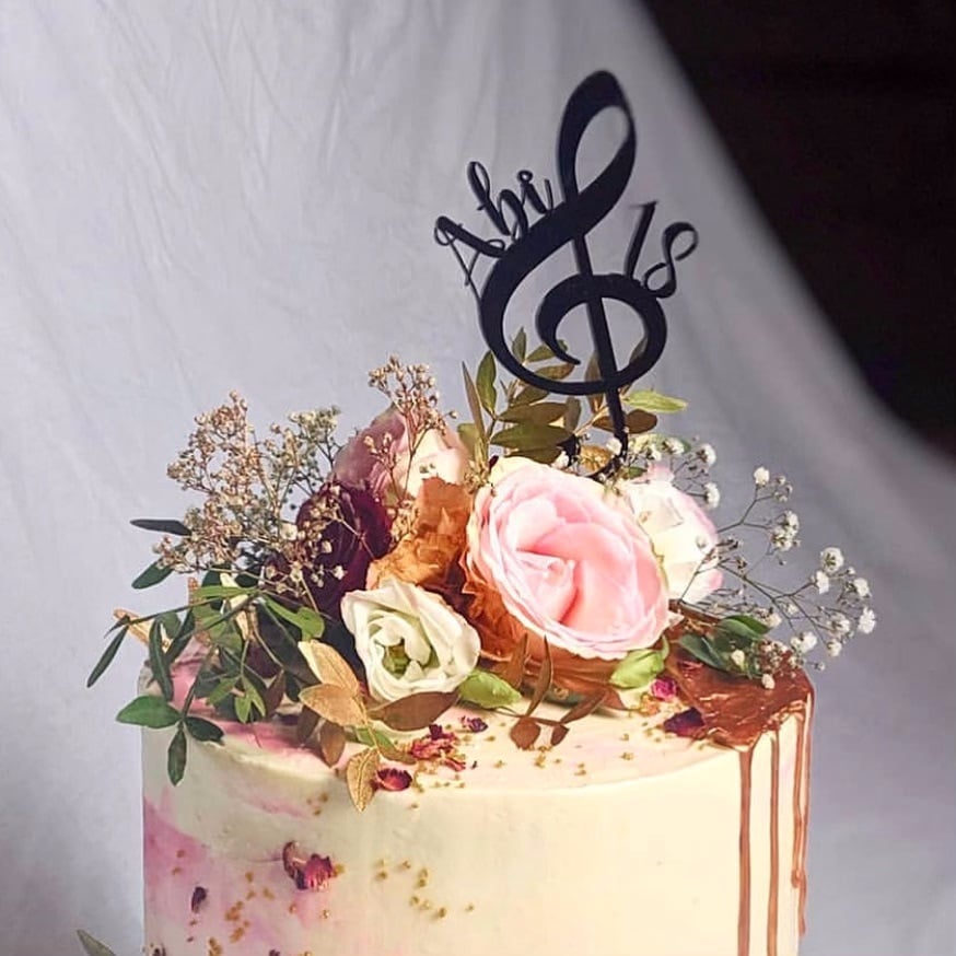Custom music cake topper