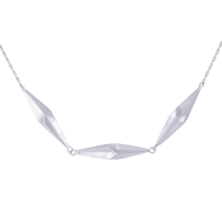 Shard Silver Triplet Necklace