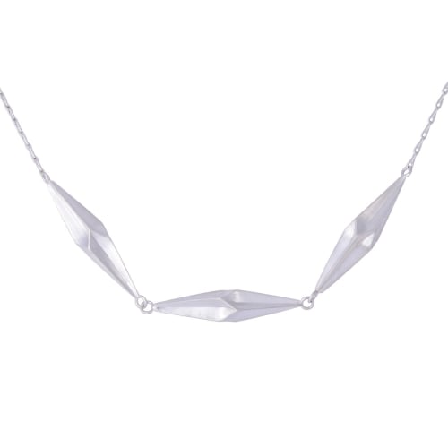 Shard Silver Triplet Necklace by Alice Barnes
