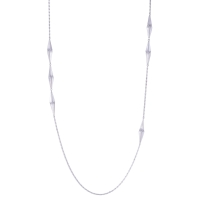 Shard Silver Long Necklace