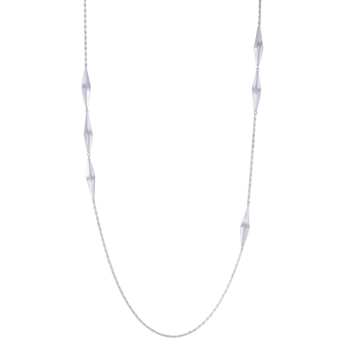 Shard Silver Long Necklace by Alice Barnes