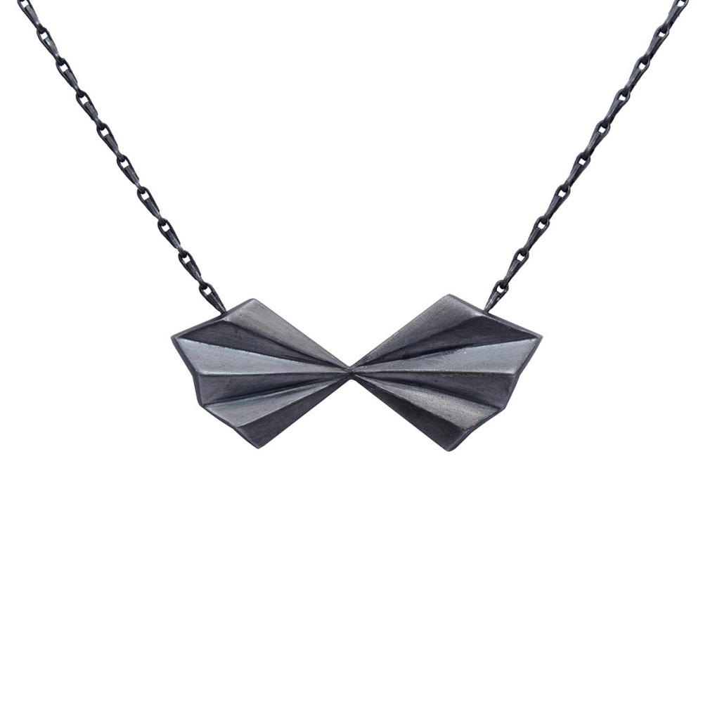 Black Bow Necklace by Alice Barnes Jewellery