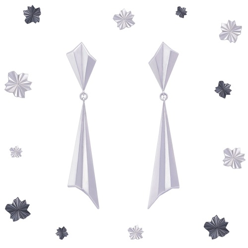 Pleated Drop Earrings