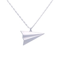 Pleated Paper Plane Necklace