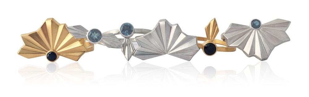 Alice Barnes Pleated Rings