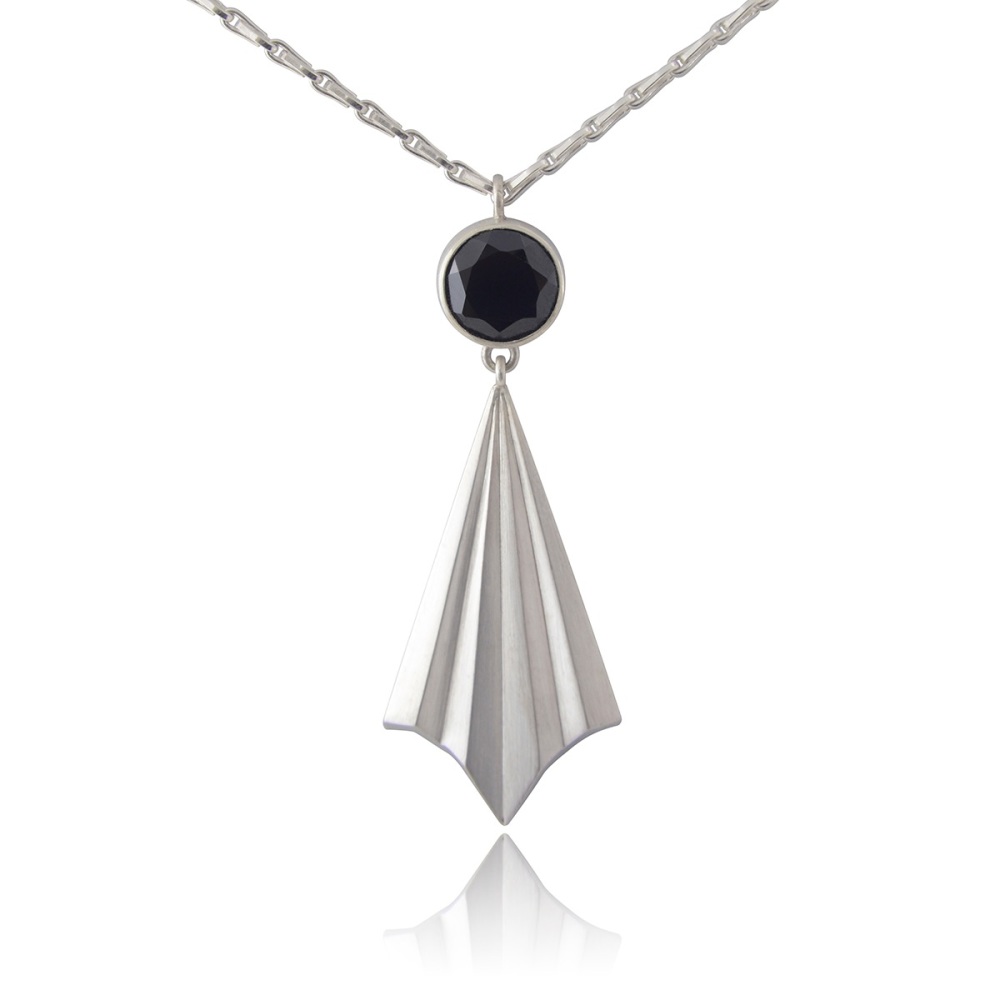 <!-- 035 -->Pleated Ray Necklace