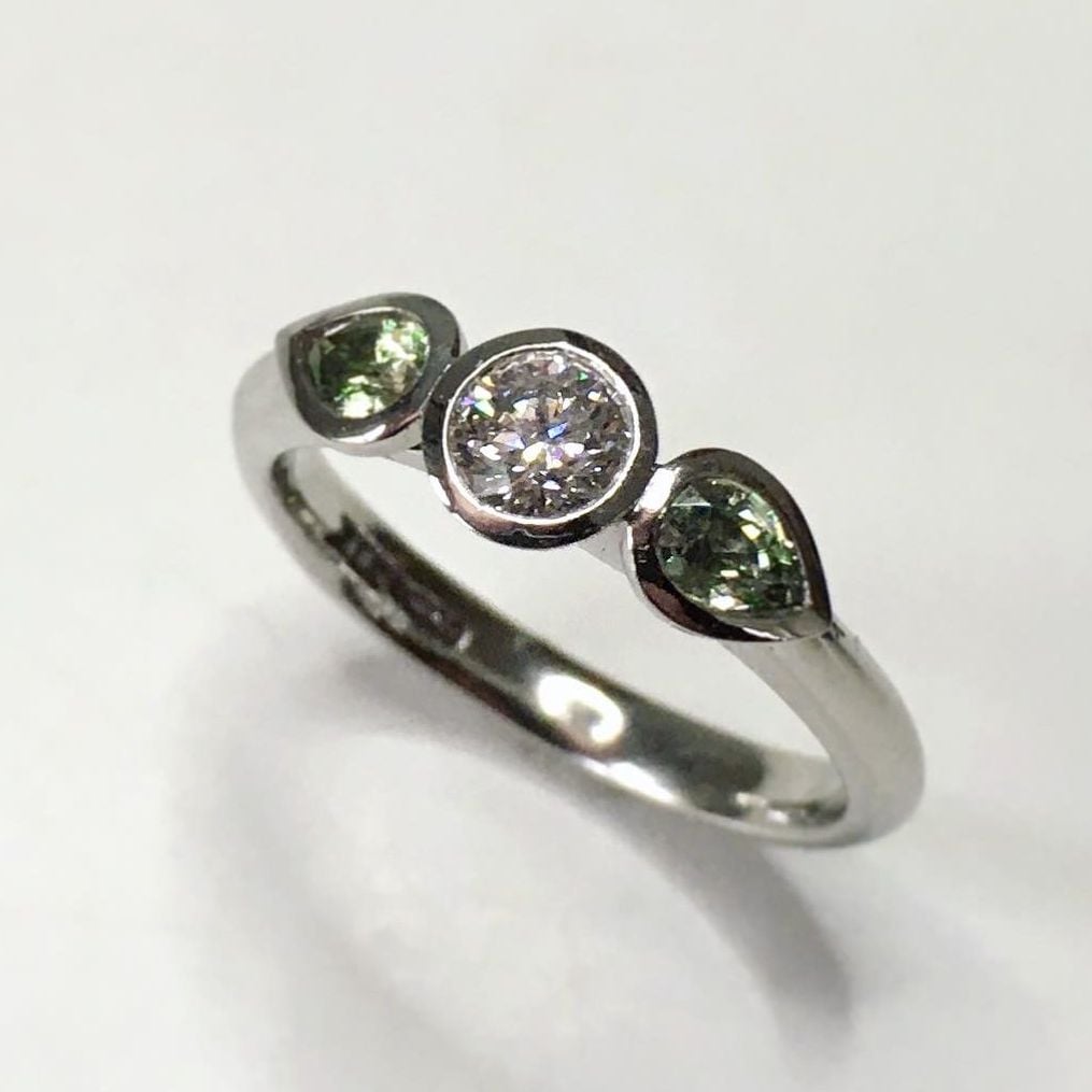 Diamond & sapphire engagement ring Diamond & sapphire engagement ring