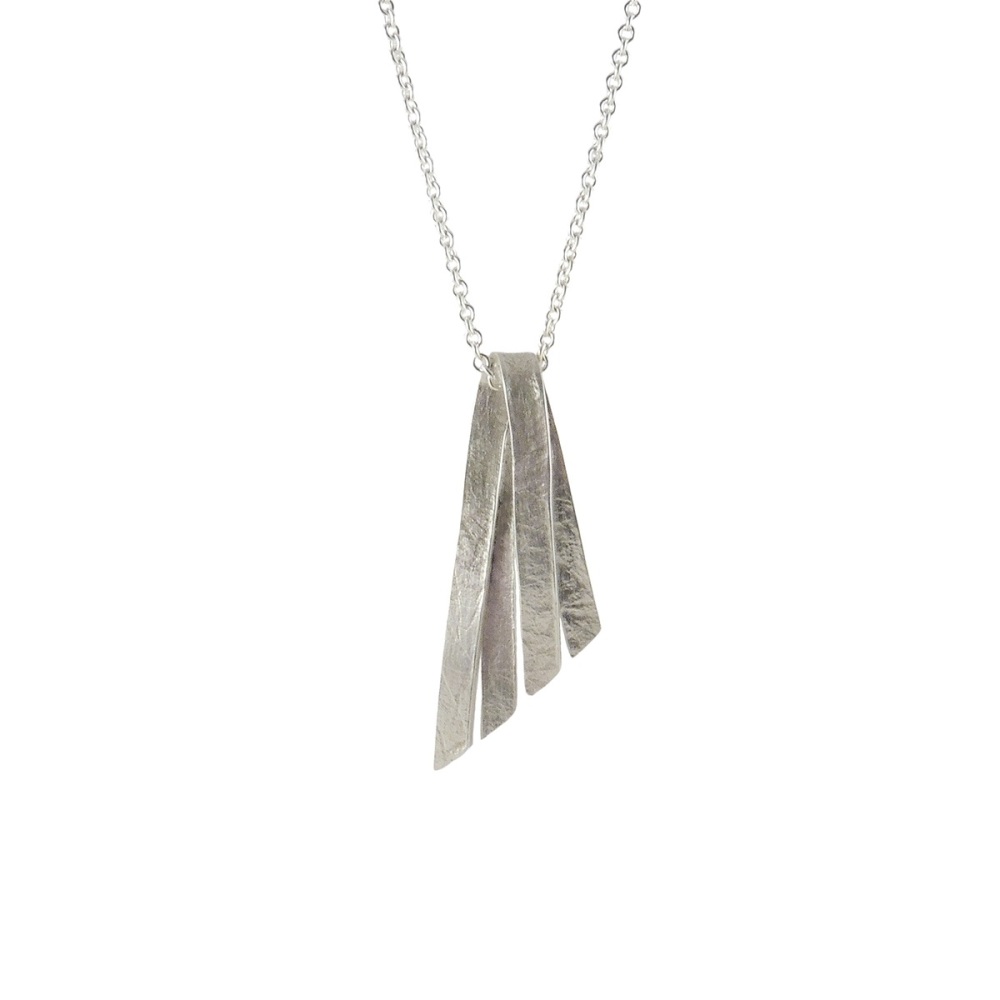 Folded Silver Wing Pendant