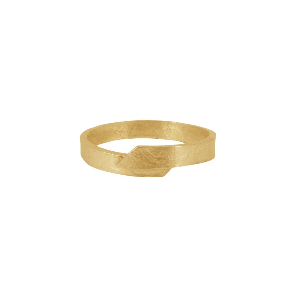 Folded Gold Vermeil Ring by Alice Barnes Jewellery