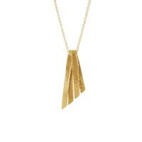 Folded Gold Vermeil Wing Pendant