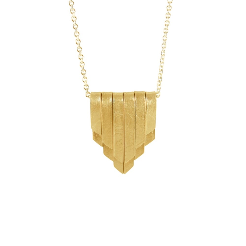 Fold Gold Vermeil Deco Pendant