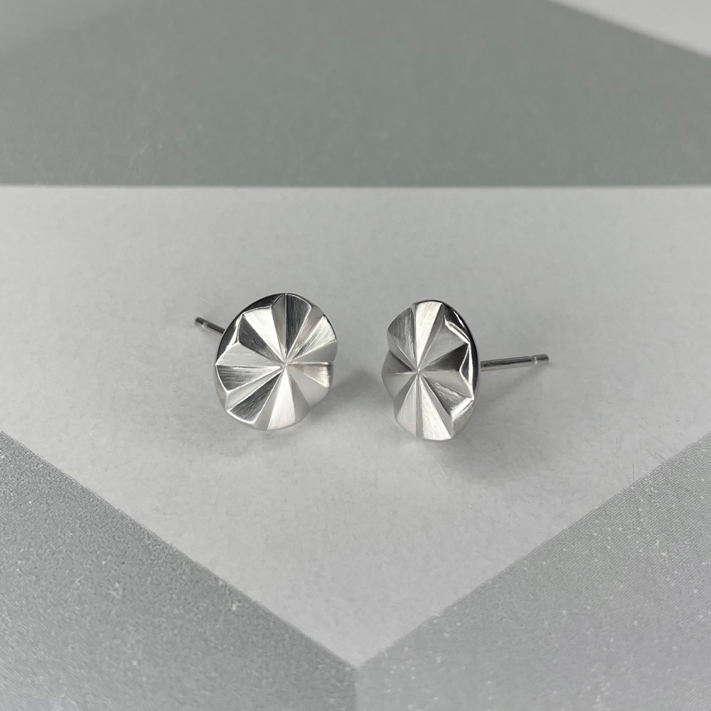 Polaris Starburst Studs, silver