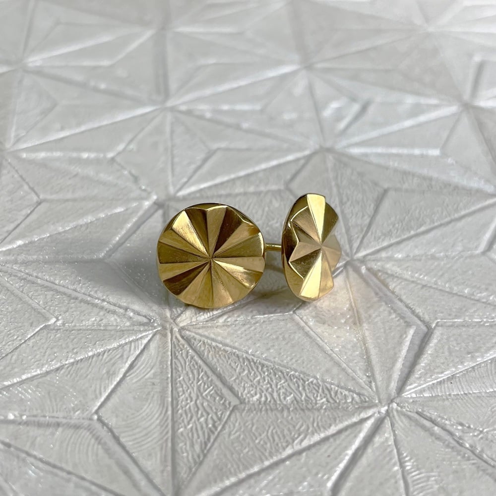 Polaris Starburst Studs, gold vermeil