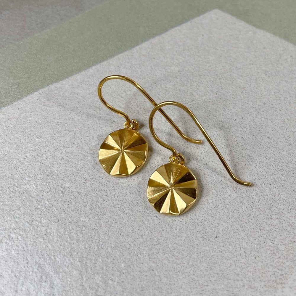 Polaris Starburst Drop Earrings, gold vermeil