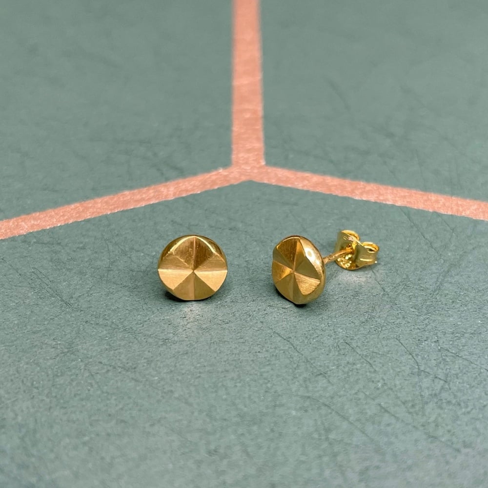 Polaris Nova Studs, gold vermeil