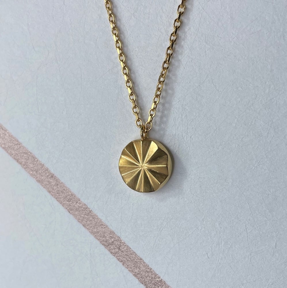 Polaris Starburst Pendant, gold vermeil