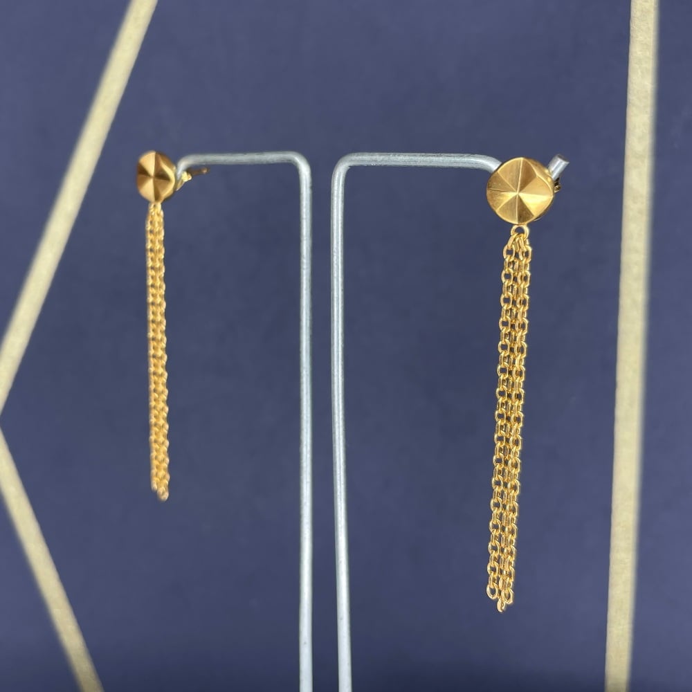 Polaris Nova Chain Drop Earrings, gold vermeil