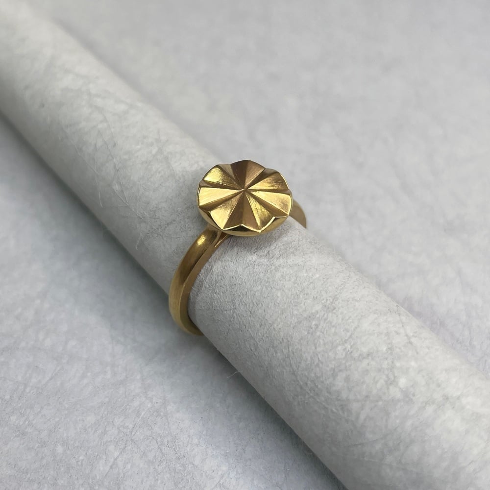 Polaris Starburst Ring, gold vermeil