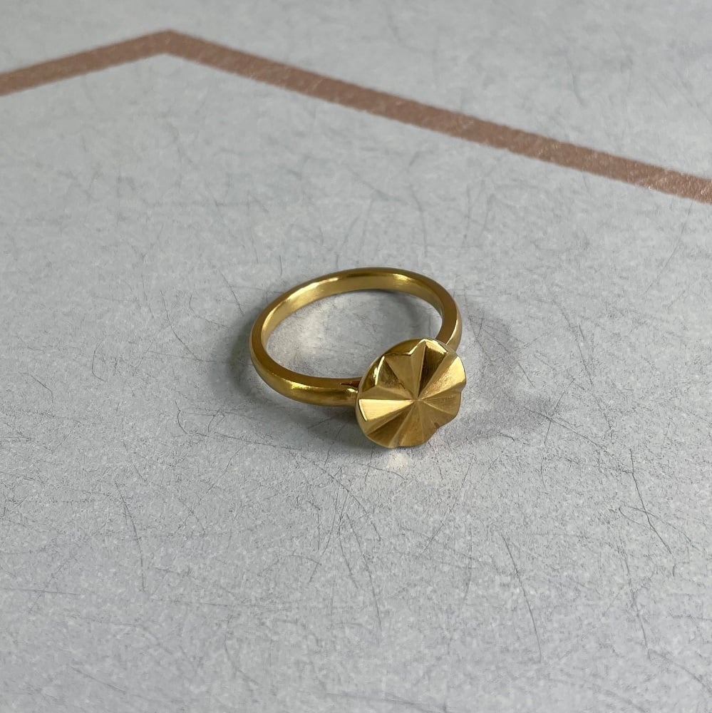 Polaris Starburst Ring, gold vermeil